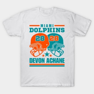 Miami Dolphins Achane 28 American Football Retro T-Shirt